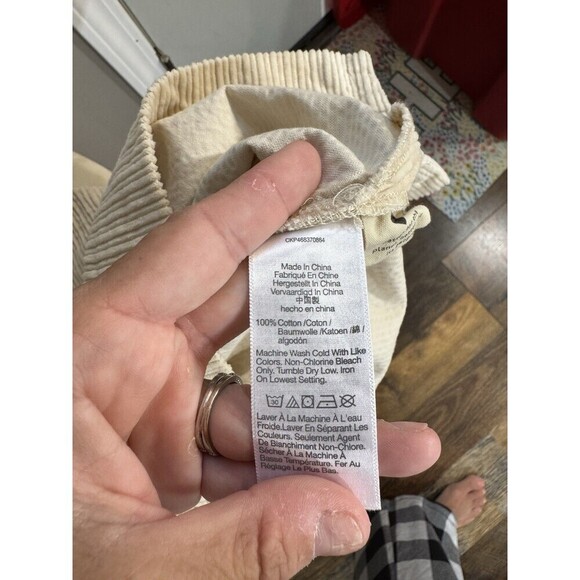 Madewell Women Medium Corduroy Long Sleeve Mini Shirt Dress Beige Preppy - Picture 8 of 9